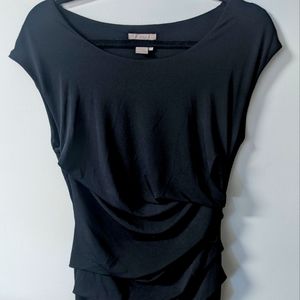 H&M Blacked Ruched Knee Length Dress, Size Large